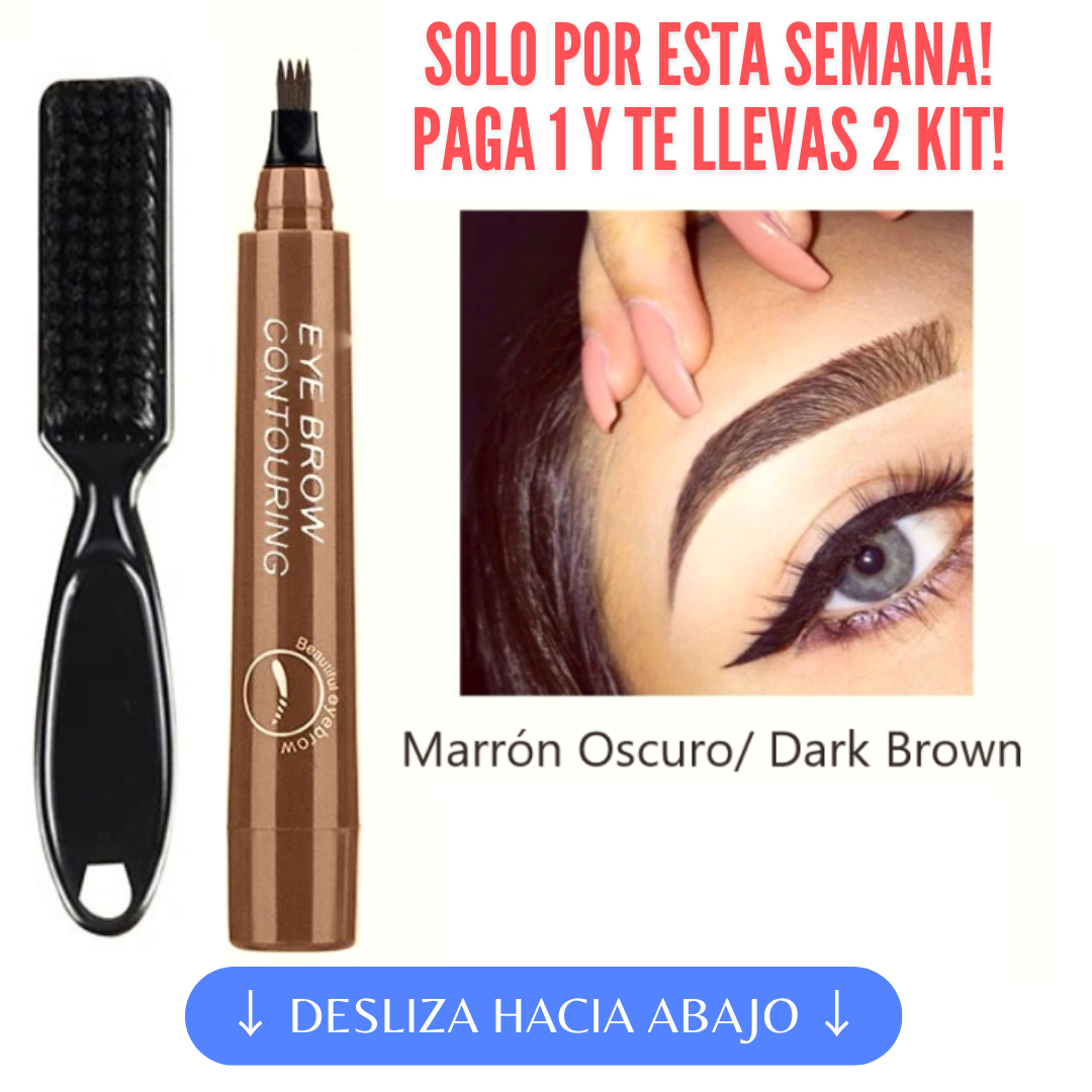 FineGlow™ | 2X1 Kit Lapiz Rellenador Cejas + Cepillo Difuminador