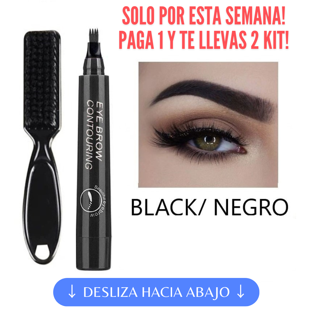 FineGlow™ | 2X1 Kit Lapiz Rellenador Cejas + Cepillo Difuminador