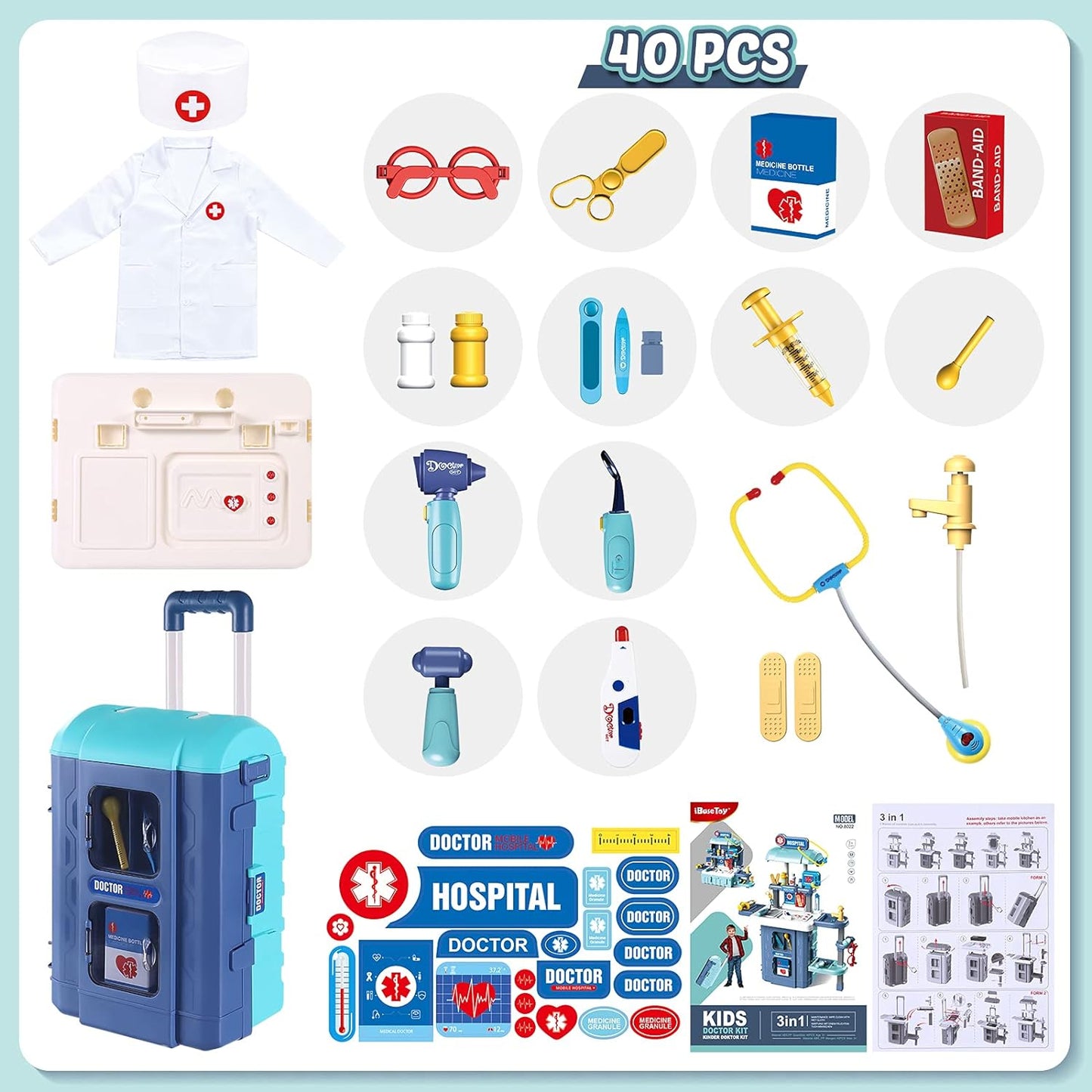 Kit de médico de juguete para niños