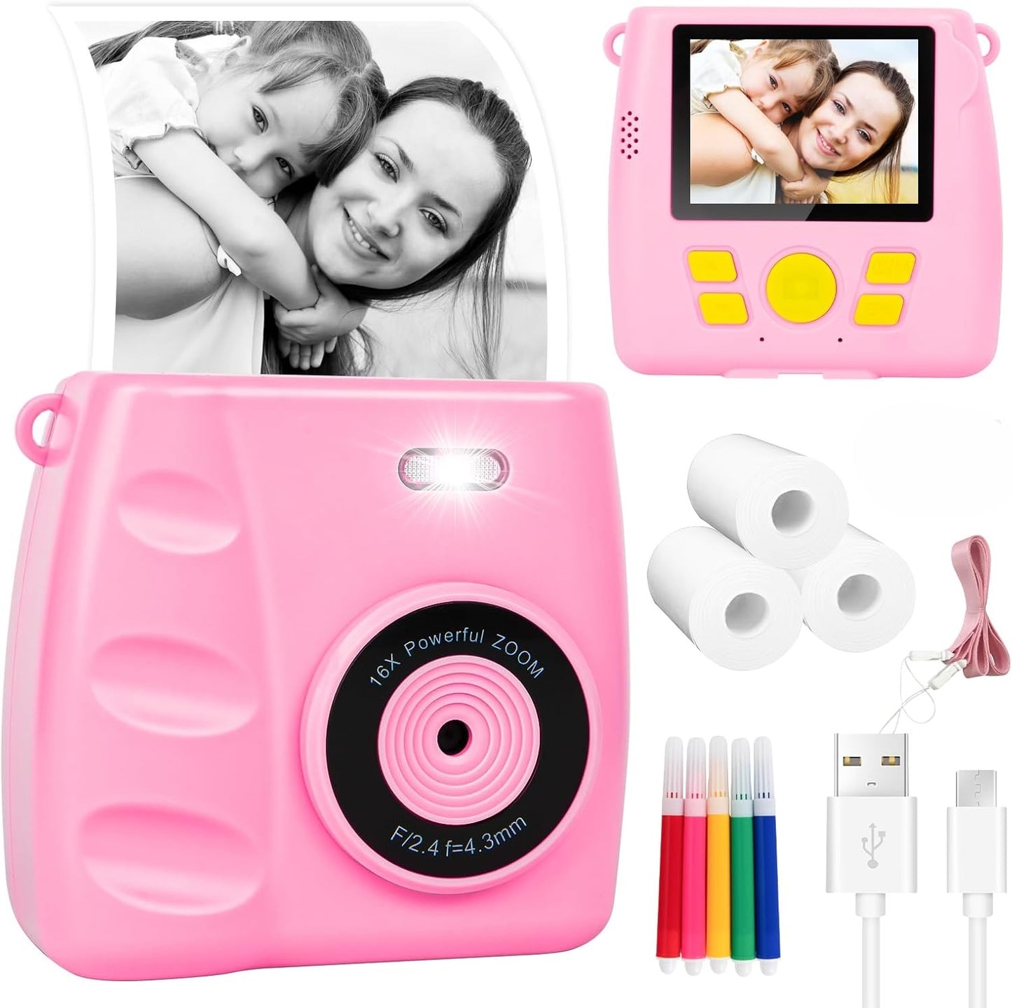 Kit Cámara Digital Instantánea para Niños
