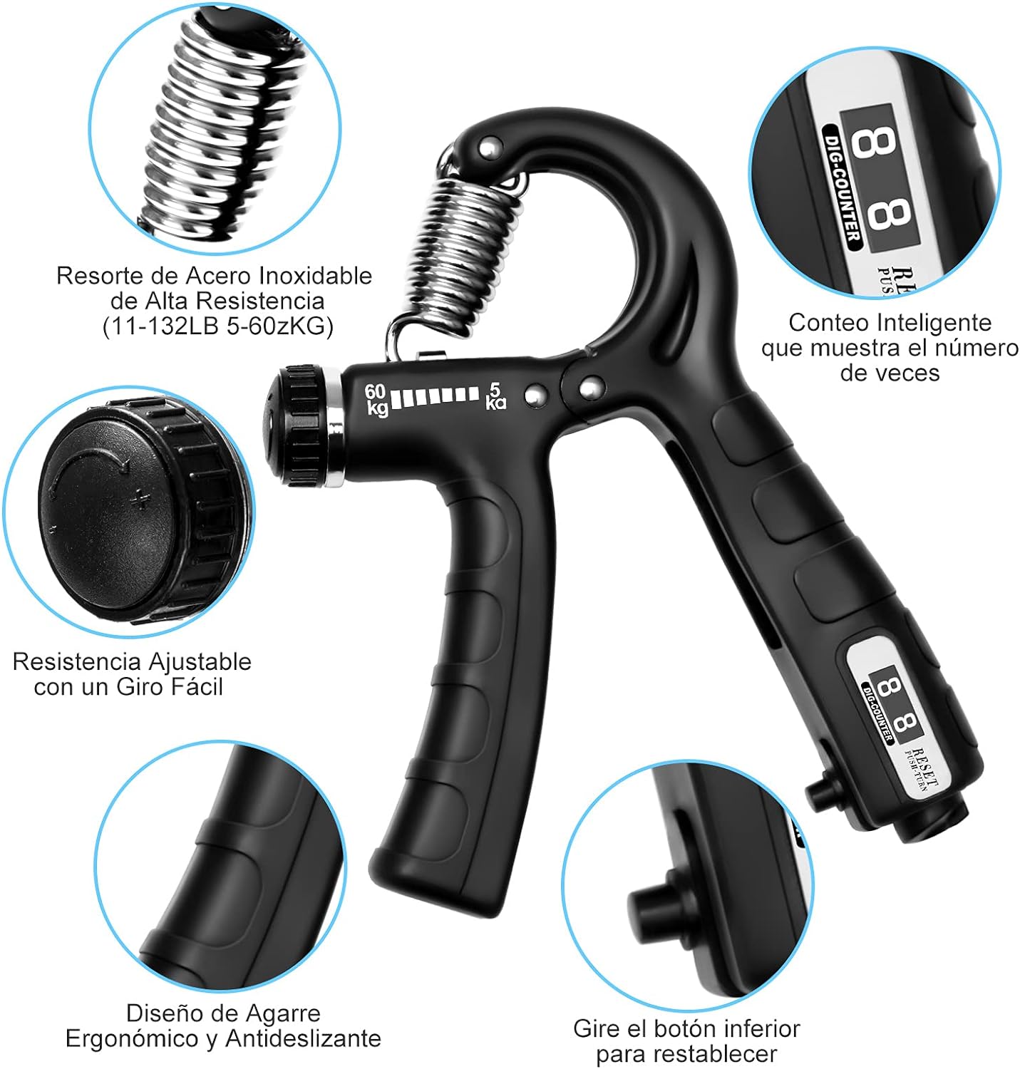 Kit 5 Piezas Máquina Antebrazo/Agarre Mano