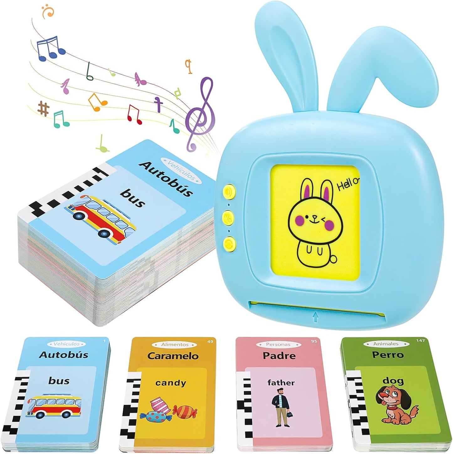 SpeakEasy™ |Lector Bilingüe Cartas de Aprendizaje + Regalo Pizarra LCD