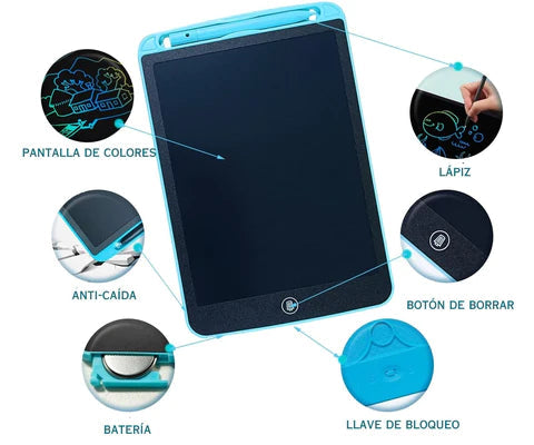Edukids™ | Pizarra Mágica LCD de Dibujo y Escritura para Niños 8.5 Pulgadas