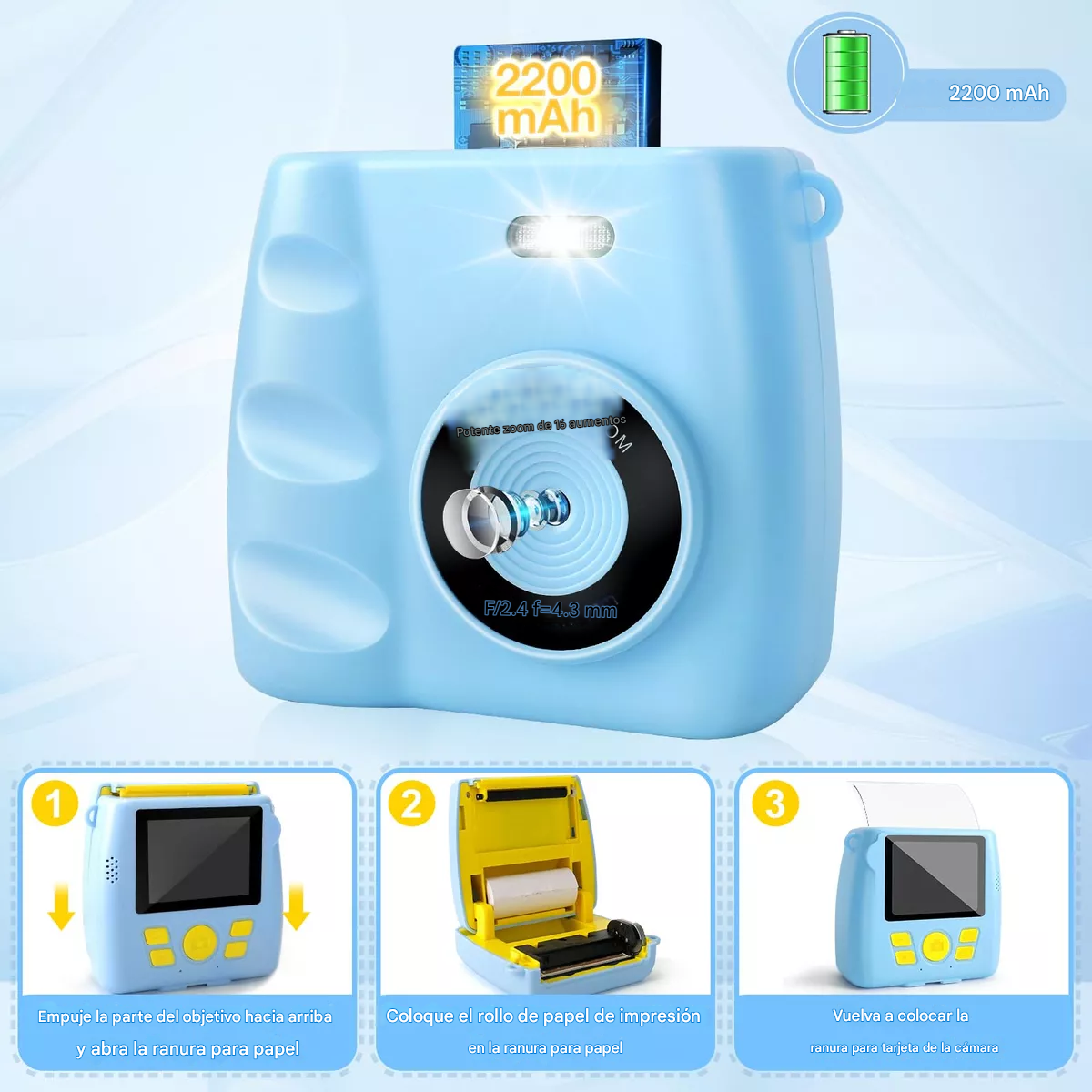 Kit Cámara Digital Instantánea para Niños