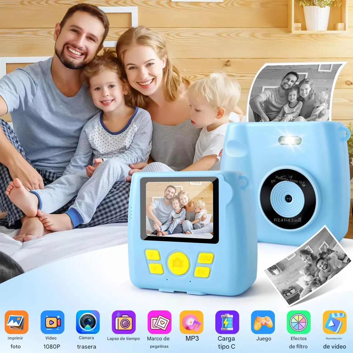 Kit Cámara Digital Instantánea para Niños