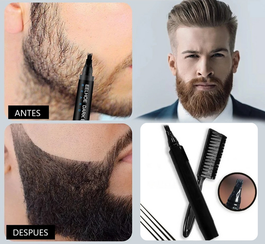 StylePro™ | Oferta Lápiz Rellenador Negro + Cepillo Para Difuminar Barba