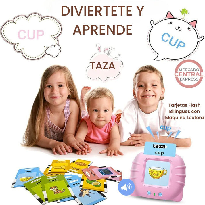 SpeakEasy™ |Lector Bilingüe Cartas de Aprendizaje + Regalo Pizarra LCD