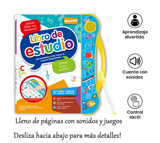 Edukids™ | Libro Interactivo de Estudio Infantil + REGALO