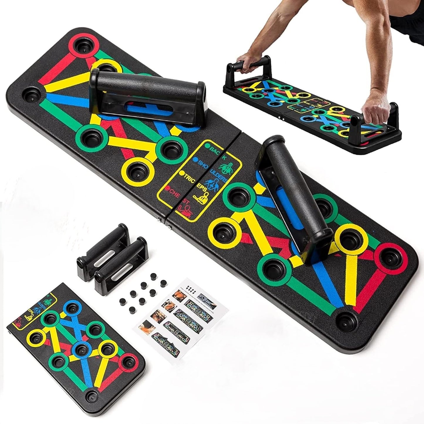 PushUps™ - Tabla Pechadas Sistema De Flexiones 15 en 1