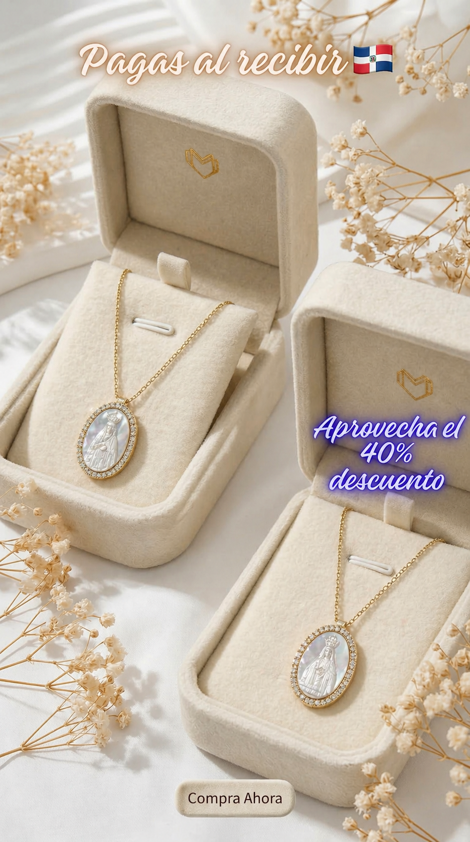 Elegante Collar Virgen de la Altagracia + Envio Gratis