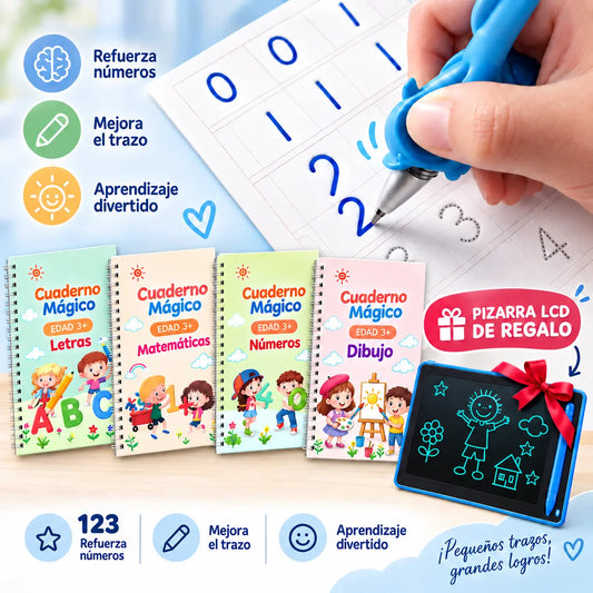 Edukids | Set Caligrafía Mágica + Regalo Pizarra LCD